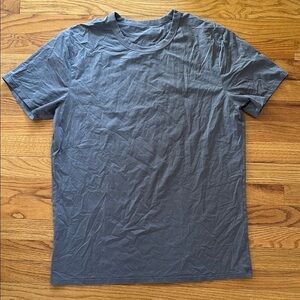 Lululemon Men's L Solid Gray Short Sleeve T-Shirt Cotton Blend